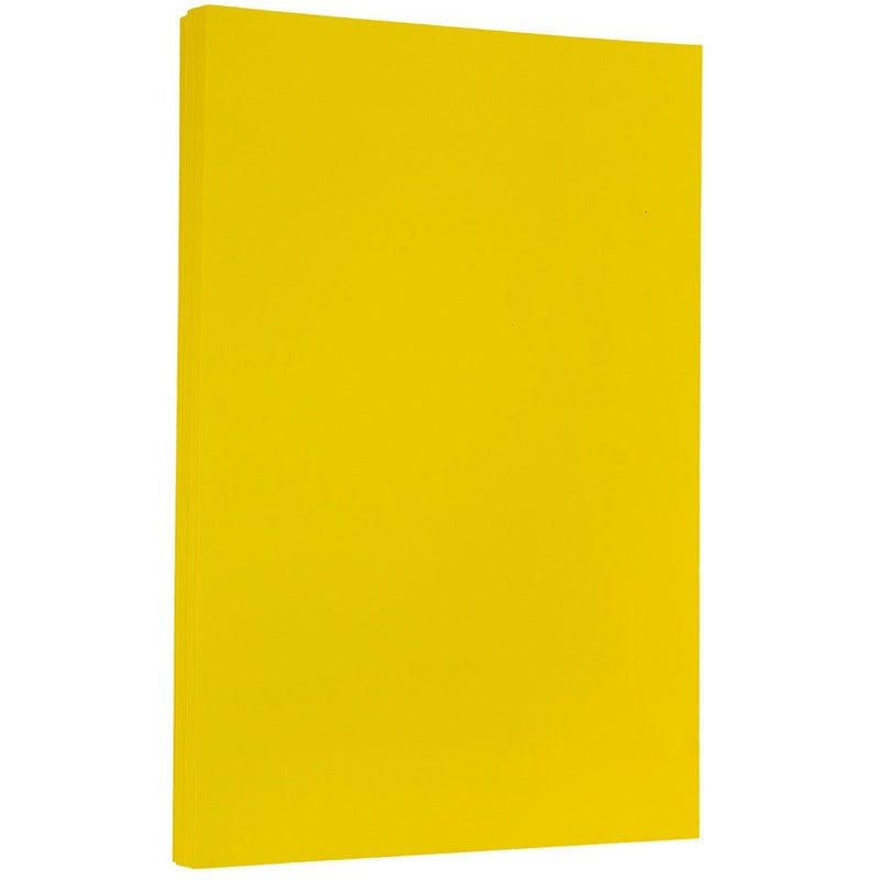 JAM PAPER Legal Colored 24lb Paper - 90 GSM - 8.5 x 14 - Yellow Recycled - 100 Sheets/Pack - Image 1
